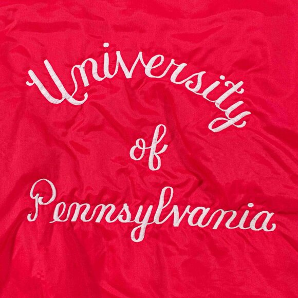 University of Pennsylvania Bomber Jacket Large VTG 70s Sigma Alpha Mu Embroidery - Picture 3 of 12